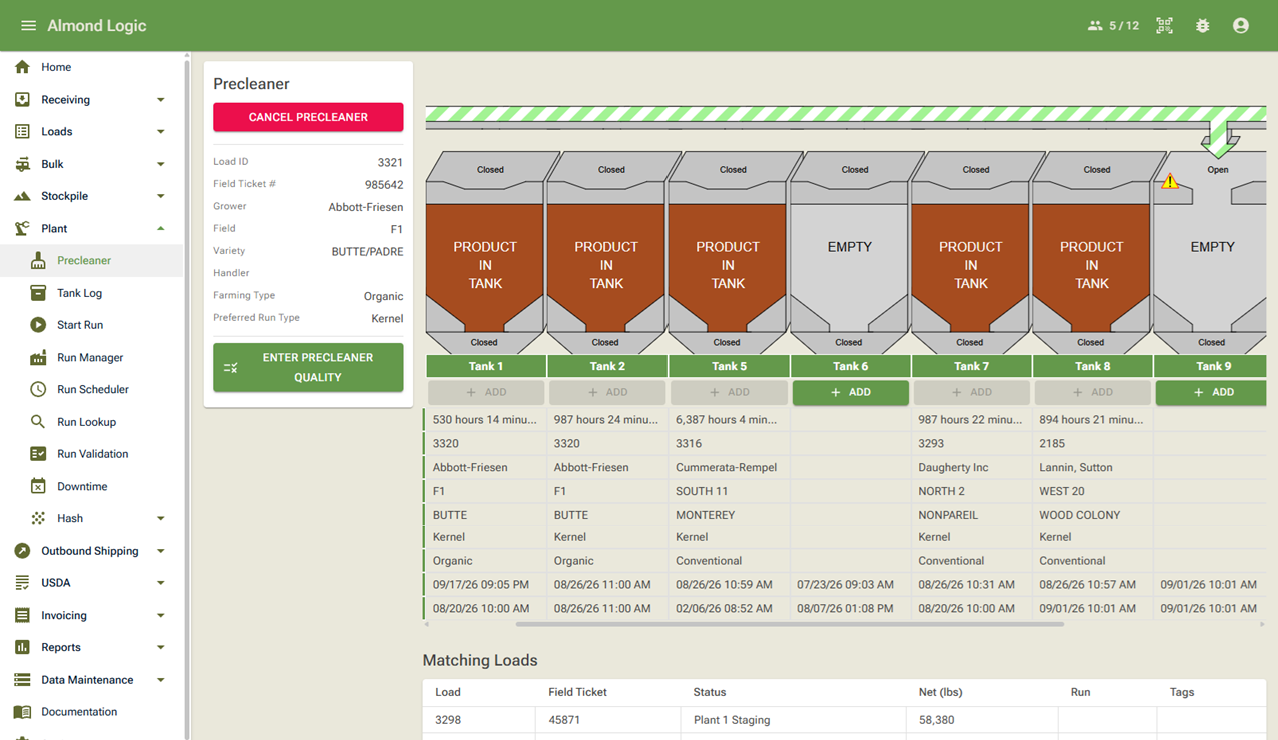 Almond Logic Cloud running on a tablet